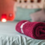 Chambre Tabouda – détail serviette sur le lit, Villa Bella Lina